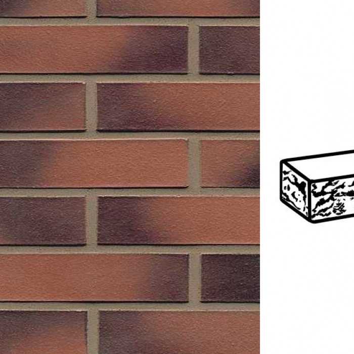 Кирпич клинкерный Muhr 11 Rotviolett geflammt готик, 290х90х71 мм