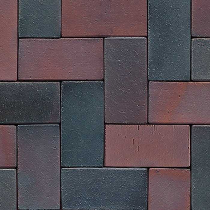 Клинкерная брусчатка Muhr №04S Rotbraun-bunt spezial, 200x100x40 мм