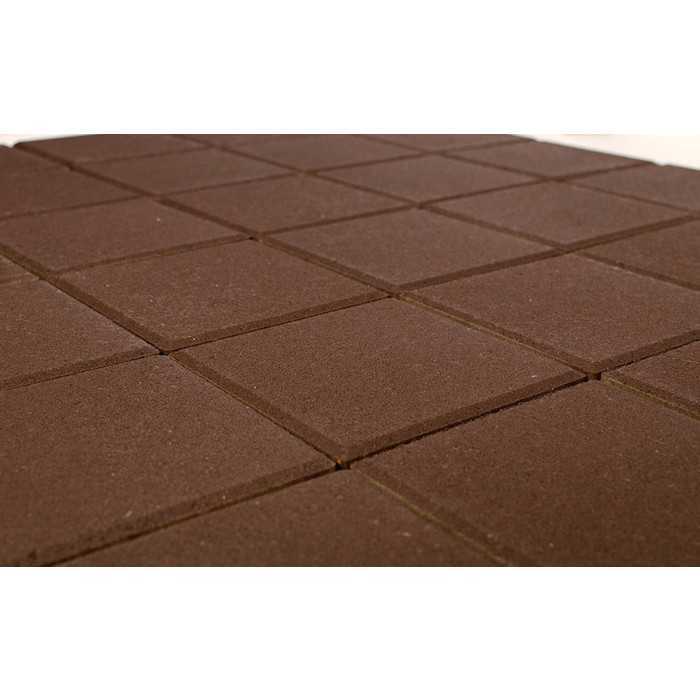 Плитка тротуарная BRAER Лувр коричневый, 200x200x60 мм